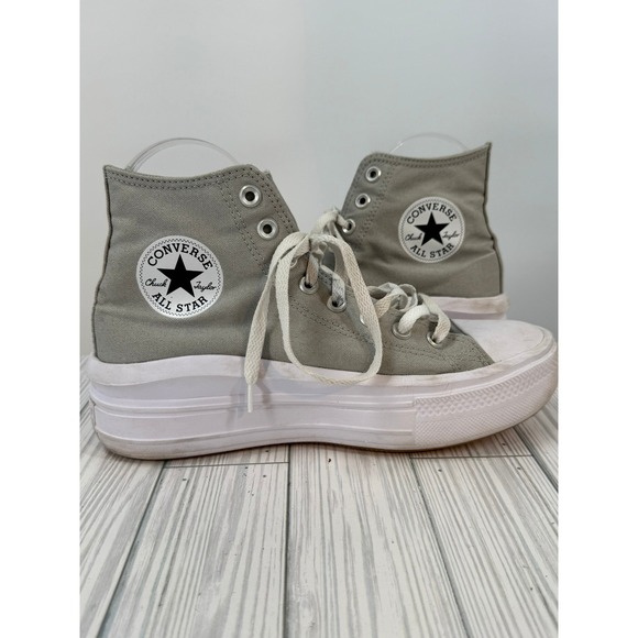 Converse Shoes - Converse Chuck Taylor All Star Lift Platform High Top Sneakers Gray Women's Sz 9